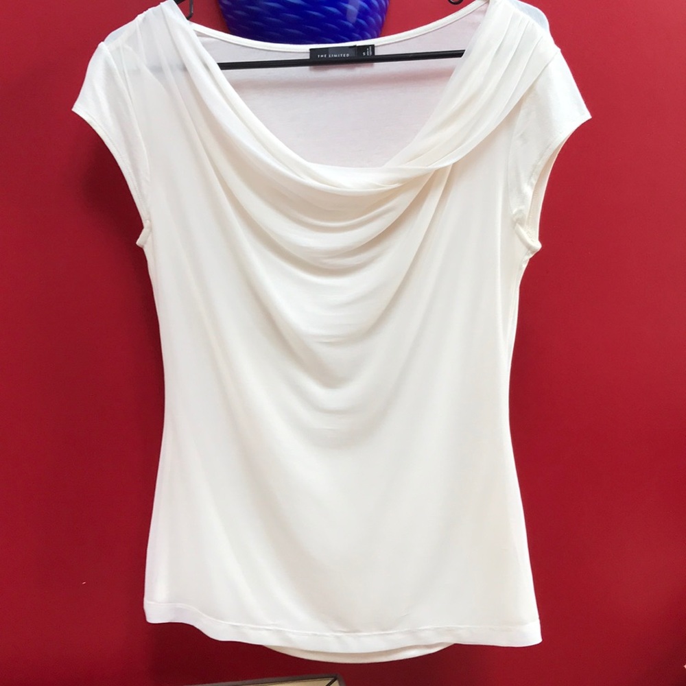 The Limited Cowl Neck Blouse in cream color
